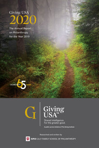 Report cover for Giving USA 2020 report